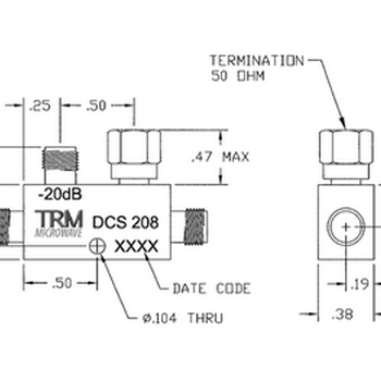 trmmicrowave宽带定向耦合器DCS208