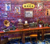 怀旧复古老上海物件艺术展览装饰道具人力黄包车电视缝纫机等租售