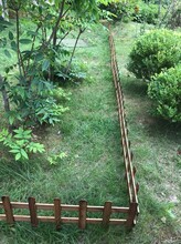 中式花园木栅栏庭院木头栅栏栅栏围栏碳化木田园木栅栏
