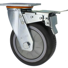 万向定向刹车脚轮铁芯高载重聚氨酯脚轮重型脚轮