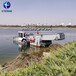 江苏水面塑料垃圾清洁设备水面杂草除草机械水生植物收割船