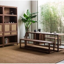 中式家具-茶室家具-实木定制家具-新中式家具厂家-成都图片