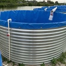 高密度地面鍍鋅板支架養殖魚池圖片