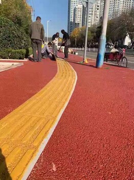 四川市政道路项目承包达州公园彩色透水路面艺术地坪材料生产