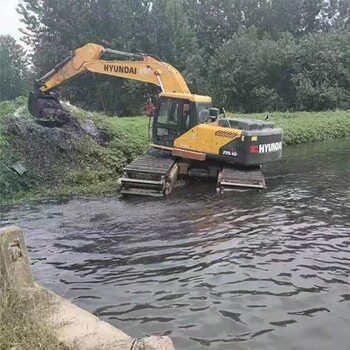 广州水陆挖机出租报价