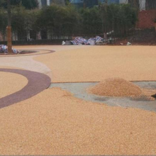 上海闸北彩色粘胶石路面景观道路树池胶粘石地坪