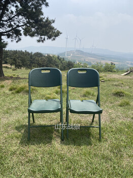 匠军军绿色吹塑折叠椅办公会议学生凳户外营房便携椅厂家