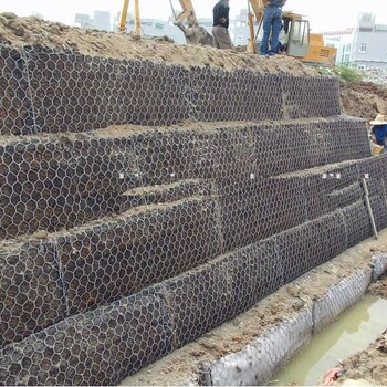 防汛宾格石笼网厂家生产工程格宾网材料五拧石笼网固滨笼