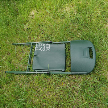 厂家户外便携式折叠椅中空吹塑椅制式营具简易军绿色桌椅