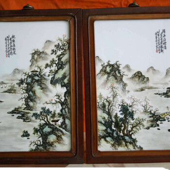 北京萬乾堂鑒定公司楊知行瓷板畫私下交易快速成交