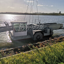 大型河道水面浮萍打捞船水草收割割草船