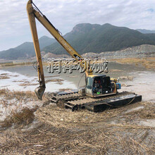 河道清淤水陆两栖挖掘机浮箱水陆两栖挖掘机