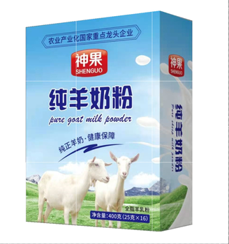 陕西神果纯羊奶粉400g/盒装大垦那拉乳业厂家直供OEM