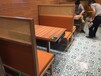 湘菜馆带抽屉餐桌椅款式四人位板式卡座沙发尺寸定制