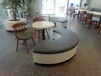 咖啡厅极简沙发奶茶店餐桌沙发组合深圳宜尚家具来图定制