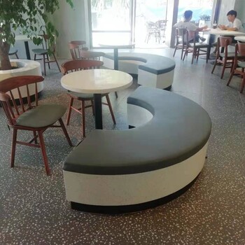 奶茶店新款沙发图片意式简约沙发卡座深圳厂家沙发定做