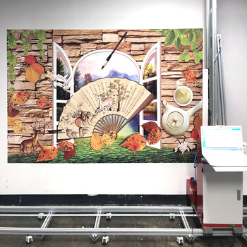 便携墙体彩绘机3d打印机5d立体智能壁画彩绘机文化墙喷绘机