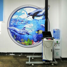领晟3d8d墙体彩绘机背景墙壁画打印机装修广告外墙立体喷绘设备