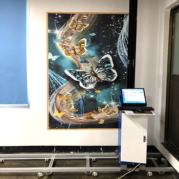 墙体彩绘机3d立体户外大型广告壁画打印机智能5d背景墙面喷绘机
