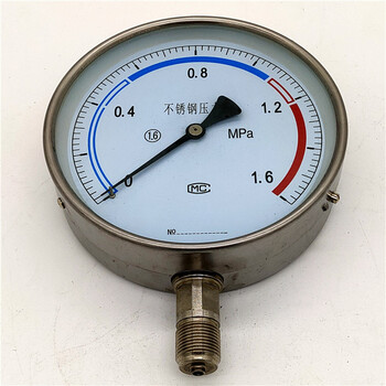 316L压力表真空不锈钢压力表直立式压力表冲油表