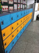 让课室增添色彩风景ABS塑料学生柜自由拼装外观颜色书包柜