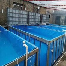厂家直销镀锌板支架定制帆布鱼池养殖水箱猪场牛羊圈卷帘布图片