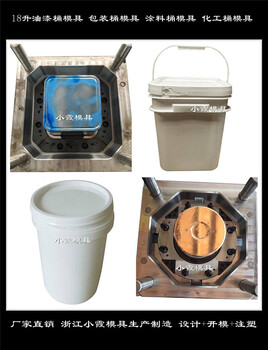 浙江塑料模具定做10升塑胶桶模具PE涂料桶塑胶模具9升油桶模具