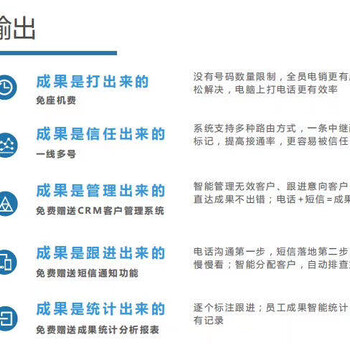 电话外呼系统，解决电销痛点，外显真实号码，归属可选