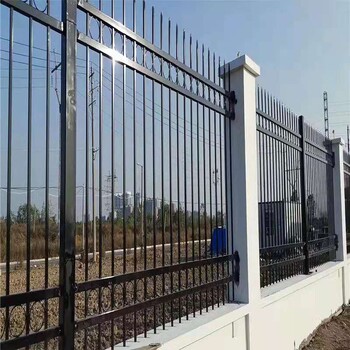 西安围墙围栏锌钢护栏围墙铁栅栏铁艺围栏户外防护栏围栏