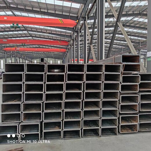 Q235B热轧矩形管钢结构工程用100x90x6热轧矩形管定尺全尺寸标注