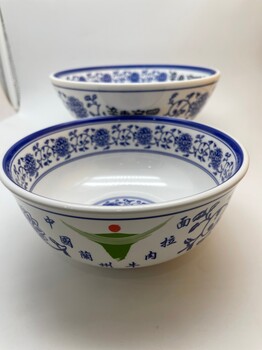 蘭州拉面定制碗，食堂用密胺餐具面碗，仿瓷餐具飯碗