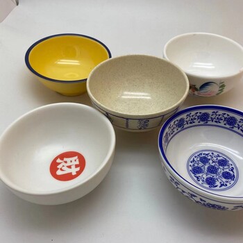 壹粵密胺湯碗，仿瓷碗餐具，中餐用密胺餐具碗