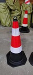 道路施工交通路锥红色反光膜安全警示红白条纹塑料圆锥