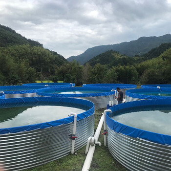 高密度养殖鱼池帆布鱼池养殖的好处安装方便