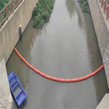 河道水电站拦污漂排拦截河道水面垃圾的拦污浮筒