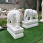 汉白玉石雕大象-石雕小象摆件-吉祥如意石象雕刻厂家