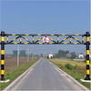 甘肅公路限高架高速道路標志桿黑黃漆限高架加工定制