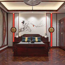 中式红木装修私人定制、别墅装修红木整装