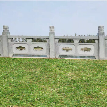 石欄桿定制景觀橋護城河河邊漢白玉草白玉石雕欄桿石欄板