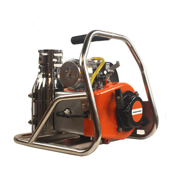 电启动背负式森林消防泵单缸两冲程水冷、风冷混合冷却发动机