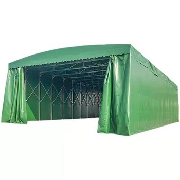 陕西西安定制固定帆布雨棚工厂雨棚物流蓬移动推拉雨蓬