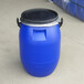 蓝色塑料桶60L包装桶耐腐蚀60升塑料桶法兰桶抱箍桶