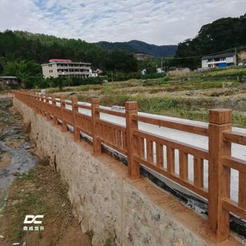 江西水泥仿木护栏，仿竹护栏，仿石扇形栏杆，景观防护栏