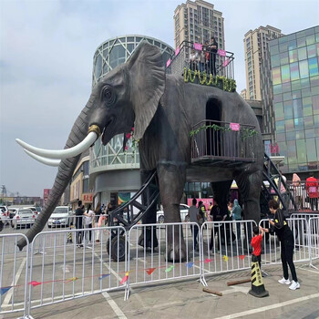 16米巨型机械大象出租上古巨兽巡游机械大象租赁