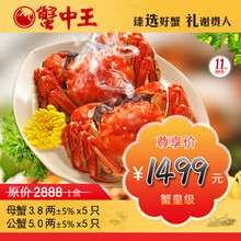 蟹中王2888型大閘蟹套餐禮盒貴陽螃蟹大閘蟹價格圖片