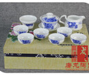 青花瓷礼品茶具定做陶瓷茶具加字LOGO