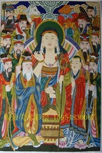 佛像壁画道观壁画寺庙背景墙壁画雕塑神像背景墙壁画图片