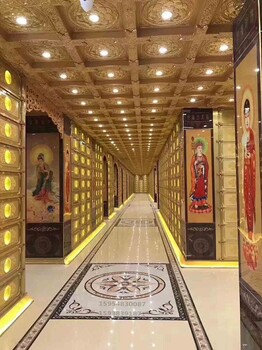 古建筑彩繪天花吊頂寺廟道觀藻井吊頂