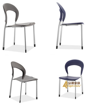 塑钢椅子多功能会议学生培训椅新闻阅览椅餐椅
