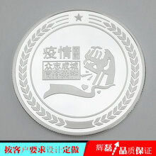 抗疫表彰纪念币制作纯银纪念币纪念章定做退休纪念币图片
